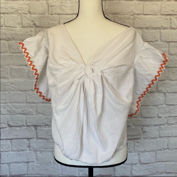 Line & Dot Tops - NWT Line And Dot Beaded Sleeve Top